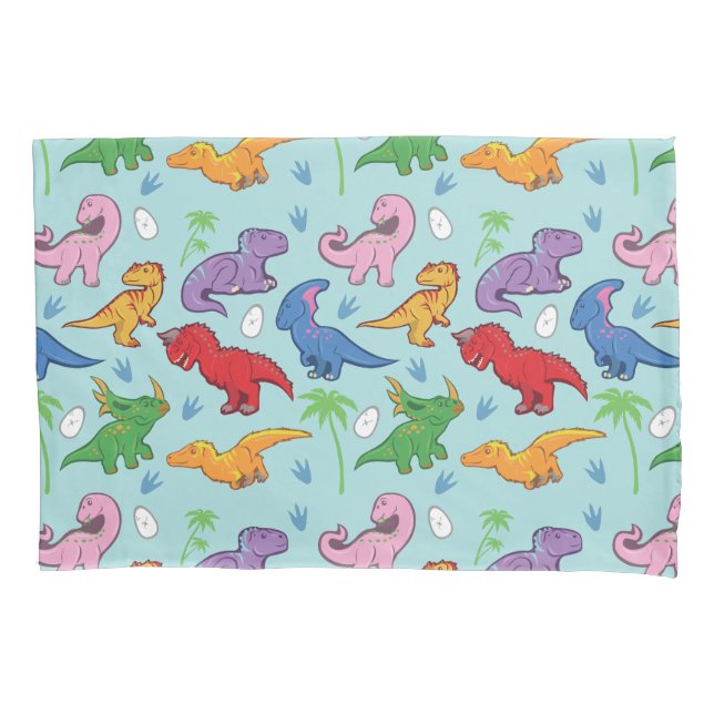 Niedlich Dinosaurier Muster Kissenbezug (Vorderseite)
