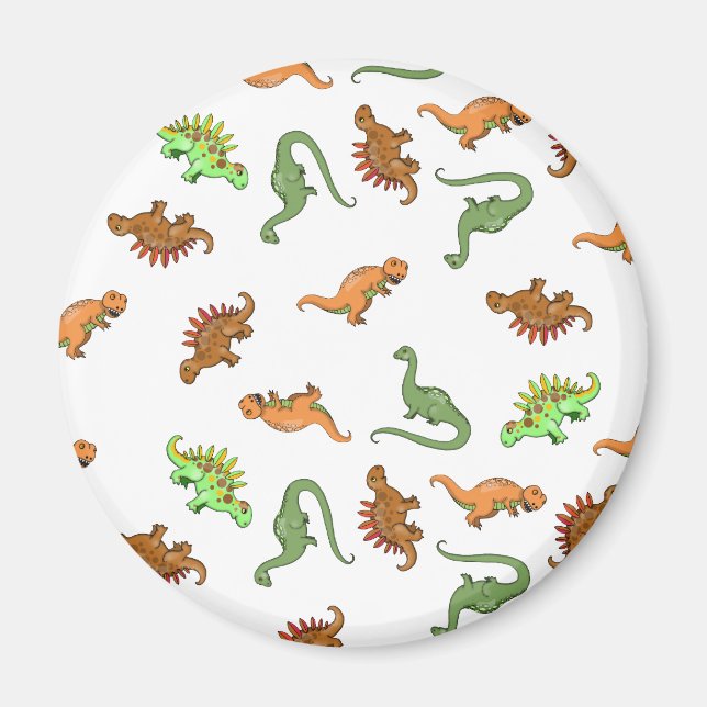 Niedlich Dinosaurier Muster Magnet (Vorne)