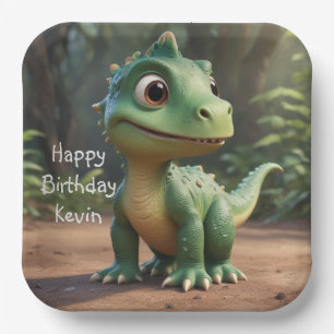 Niedlich Dinosaurier Pappteller