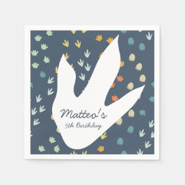 Niedlich Dinosaurier Personalisiert Geburtstag Nap Serviette