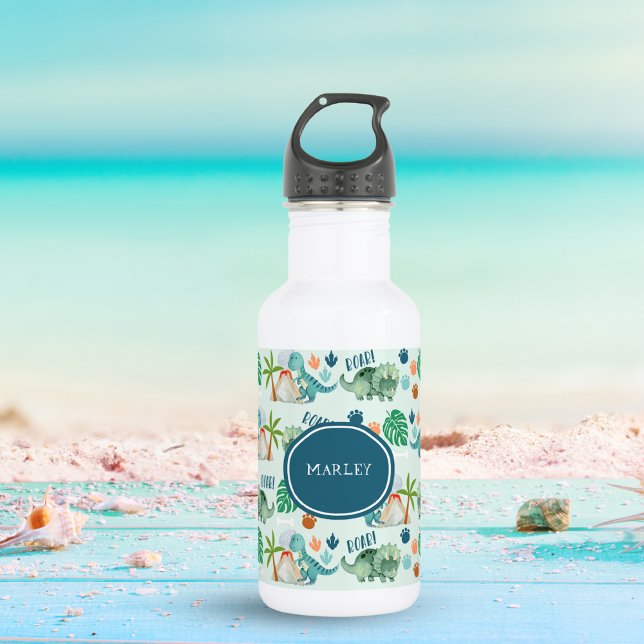 Niedlich Dinosaurier T Rex Triceratops Kinder Edelstahlflasche (Von Creator hochgeladen)