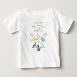 Niedlich Dinosaurier Wasserfarbe Personalisiert Baby T-shirt