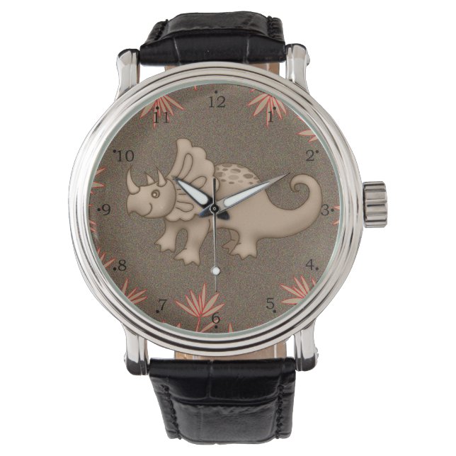 Niedlich Dinosaurier Watch Armbanduhr (Vorderseite)