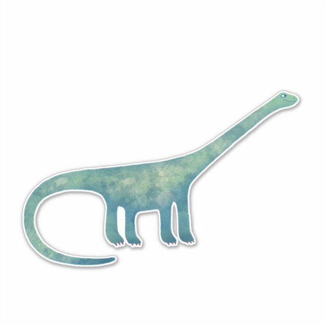 Niedlich Diplodocus Dinosaurier-Aufkleber Aufkleber (Vorderseite)