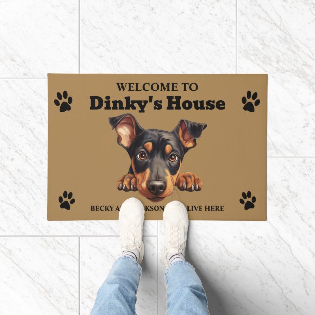 Niedlich Doberman Pinscher Dog Fußmatte (Indoor)