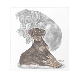 Niedlich Doberman Pinscher Puppy Notizblock