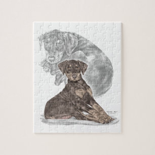 Niedlich Doberman Pinscher Welpe Puzzle