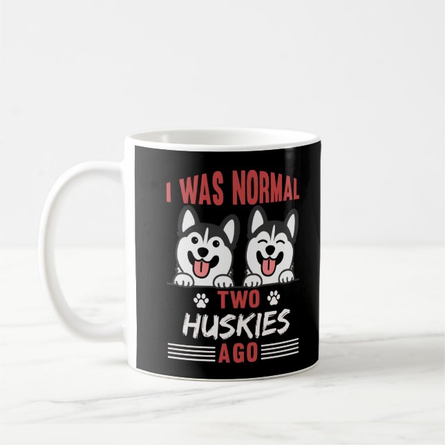 Niedlich Dog Crazy Husky Eigentümer Kaffeetasse (Links)