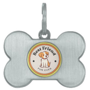 NIEDLICH! Dog-Knochen-Tag - Bester Freund-Pelz je Tiermarke