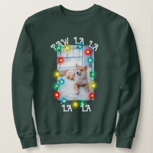 Niedlich Dog Paw la Pet Weihnachts-Foto Sweatshirt