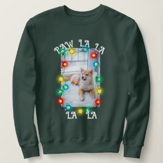 Niedlich Dog Paw la Pet Weihnachts-Foto Sweatshirt