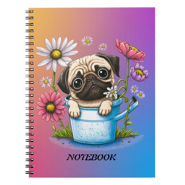 Niedlich Dog Spiral Foto Notebook Notizblock (Vorderseite)