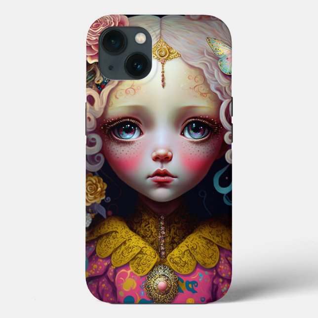 Niedlich Doll Girl Pink Hair Case-Mate iPhone Hülle (Rückseite)
