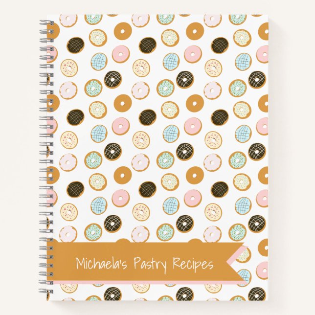 Niedlich Donut Pattern Notizbuch (Vorderseite)