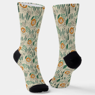 Niedlich Doodle Lion Jungle Regenwaldmuster Socken