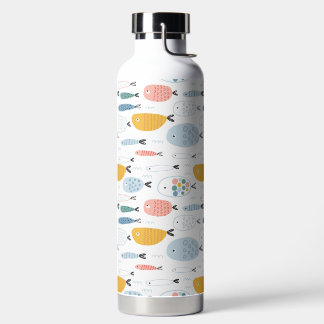 Niedlich Doodle School of Fish Pattern Trinkflasche
