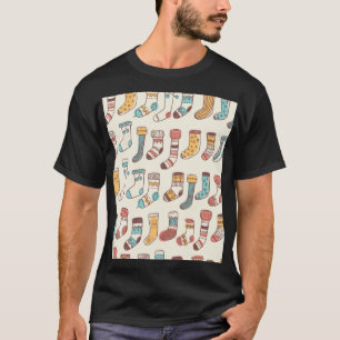 Niedlich Doodle Socken: Skandinavische Einfachheit T-Shirt