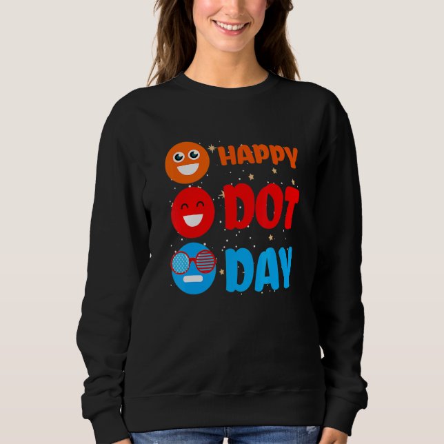 Niedlich Dot Pattern Smile September National Happ Sweatshirt (Vorderseite)