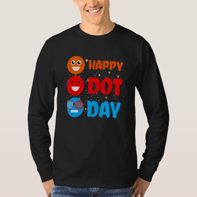 Niedlich Dot Pattern Smile September National Happ T-Shirt (Vorderseite)