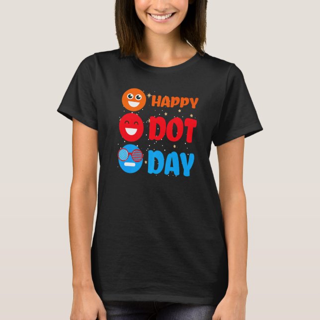 Niedlich Dot Pattern Smile September National Happ T-Shirt (Vorderseite)