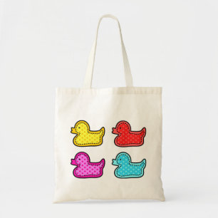 Niedlich Dotty Colorful Ducks Tragetasche