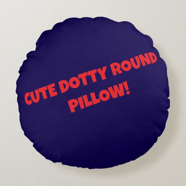 NIEDLICH DOTTY ROUND PILLOW! RUNDES KISSEN (Vorderseite)