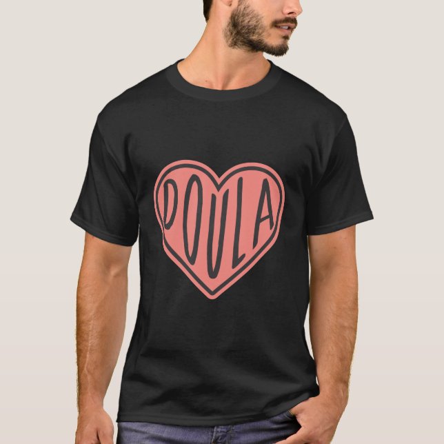 Niedlich Doula Heart Baby Birma Midfrau T-Shirt (Vorderseite)