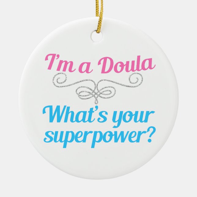 Niedlich Doula Superhero Keramik Ornament (Vorne)