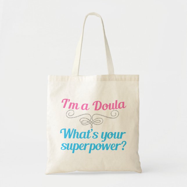 Niedlich Doula Superhero Tragetasche (Vorne)