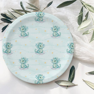 Niedlich Dragon Baby Dusche Pappteller