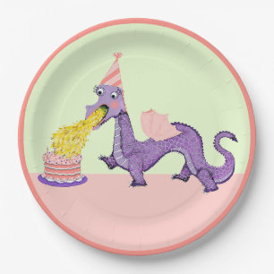 Niedlich Dragon Birthday Party Pappteller