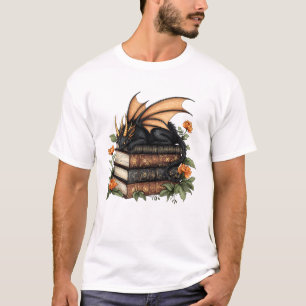 Niedlich Dragon Books Cotattcore Blume Bookworm Bu T-Shirt