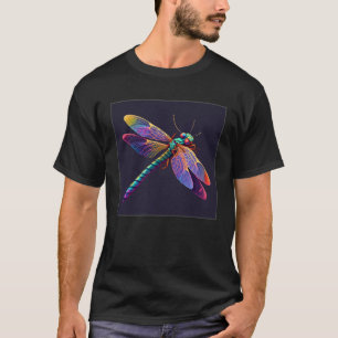 Niedlich Dragon Fly Illustation Ästhetische farbig T-Shirt