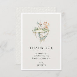 Niedlich Dragon Theme Geburtstagsparty Dankeskarte