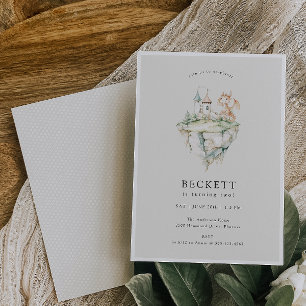 Niedlich Dragon Theme Geburtstagsparty Einladung