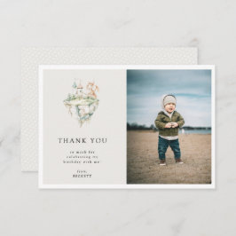 Niedlich Dragon Theme Geburtstagsparty Foto Dankeskarte