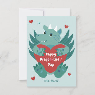 Niedlich Dragon Valentine Karte