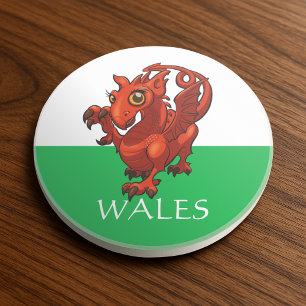 Niedlich Dragon Wales Welsh Baby Red Dragon Cartoo Getränkeuntersetzer