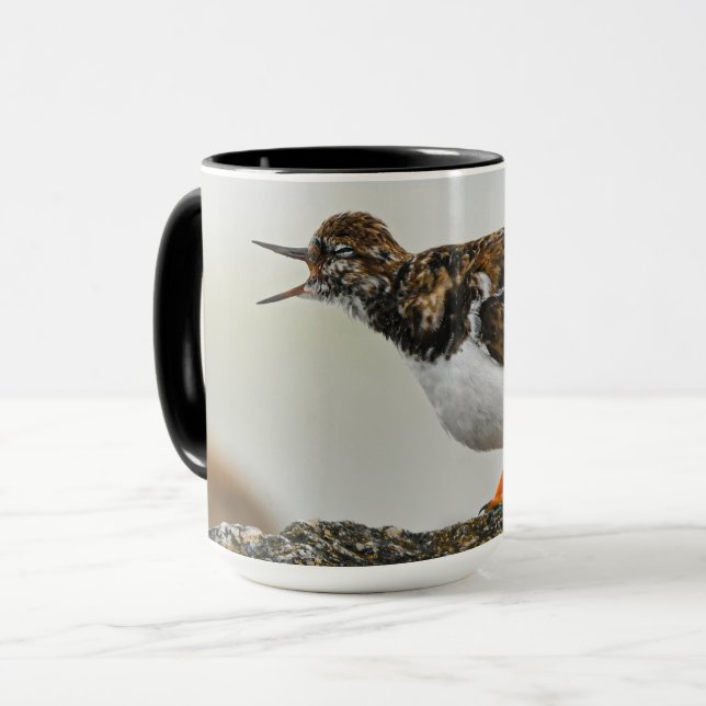 Niedlich dramatische Ruddy Turnstone Georgia Fotog Tasse (Vorderseite Links)