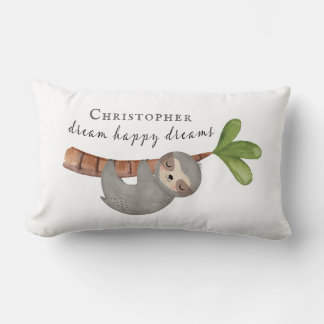 Niedlich Dream Happy Dreams Kids Slogram Monogram Lendenkissen
