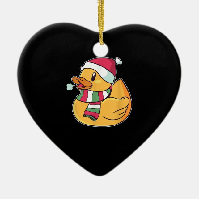 Niedlich Dub Duck Christmas Keramik Ornament (Vorne)