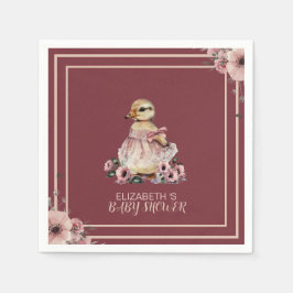 Niedlich Duck Baby Dusche Napkins | Personalisiert Serviette