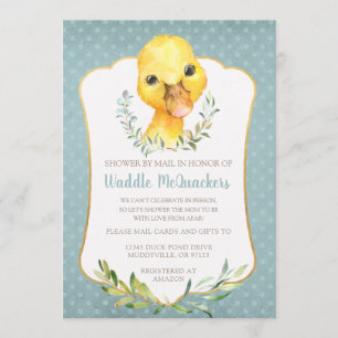 Niedlich Duck Baby Shower by Mail Einladung
