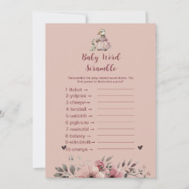 Niedlich Duck Baby Word Scramble | Baby Shower Gam Einladung
