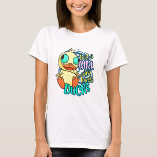 Niedlich Duck Just a Girl, der Enten Lieben T-Shirt