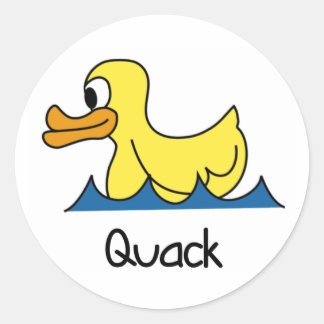 Niedlich Duck Runder Aufkleber