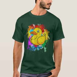 Niedlich Duckie Duckling Ducky Bath Tower Bunter R T-Shirt