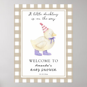 Niedlich Duckling Baby Dusche Poster
