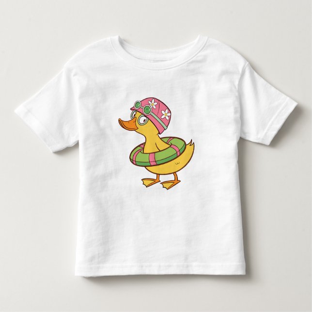 Niedlich Duckling Cartoon - Kinder Sommer T - Shir Kleinkind T-shirt (Vorderseite)