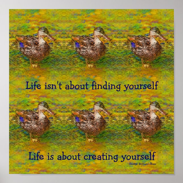 Niedlich Ducks Life Inspiration Zitat Poster (Vorne)